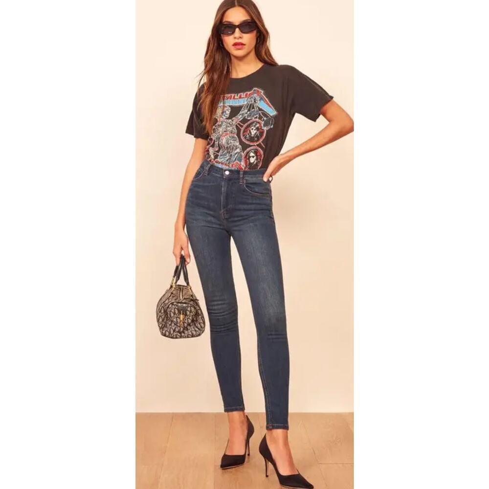 Reformation Jeans Harper High Rise Skinny Jeans, size 28, wash- neris